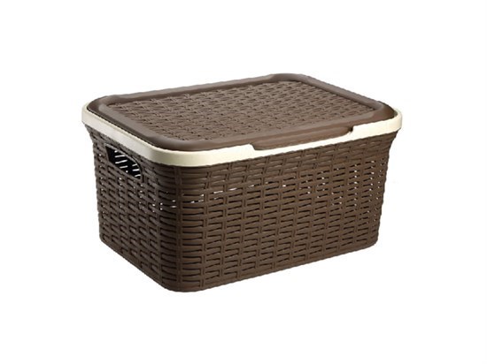 Rattan Desenli Sepet-(46,5X34X24,5 Cm)-27 L - 31412