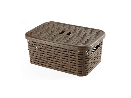 Rattan Desenli Sepet-(28,5X20X12,5 Cm)-6 L - 31411