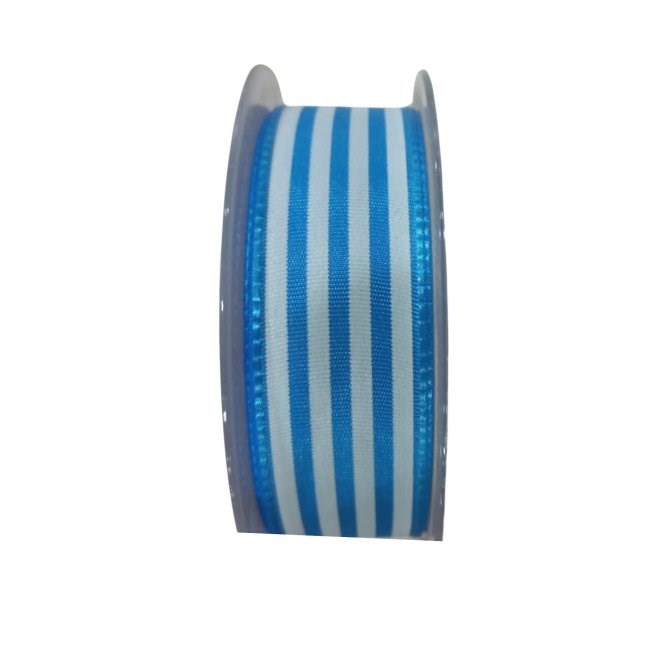 Tafta Çizgi Desen Kurdele 25 mm Mavi 2 Metre detay görseli