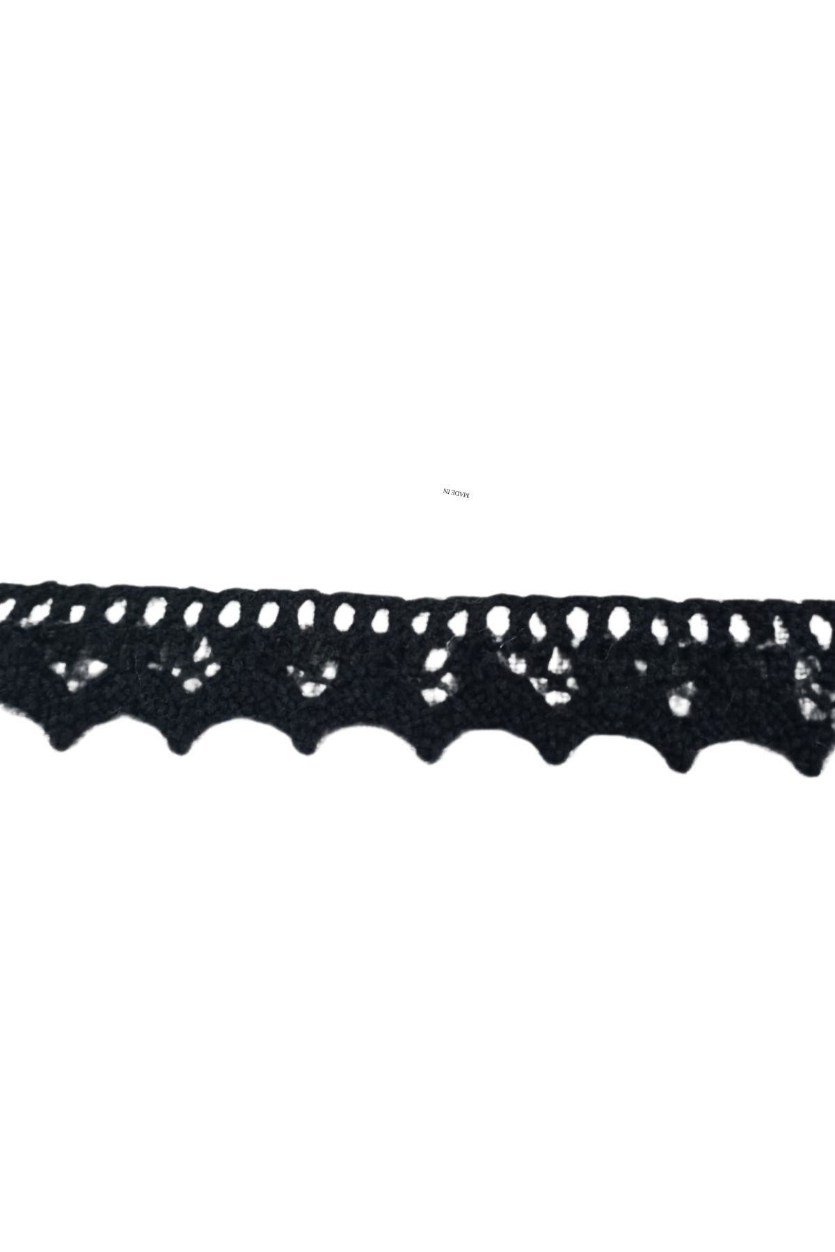 Kopanaki Dantel en 1,5 cm Siyah 5 Metre