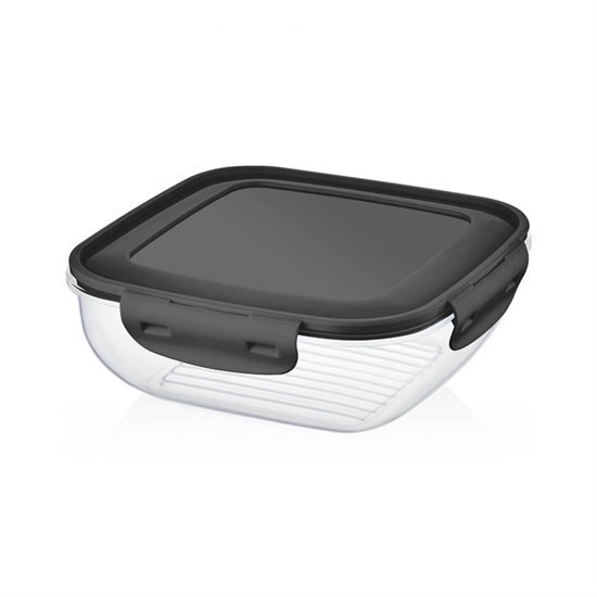 Cook&Lock Renkli Kapak Kare Sığ Saklama Kabı 1100 Ml-12209