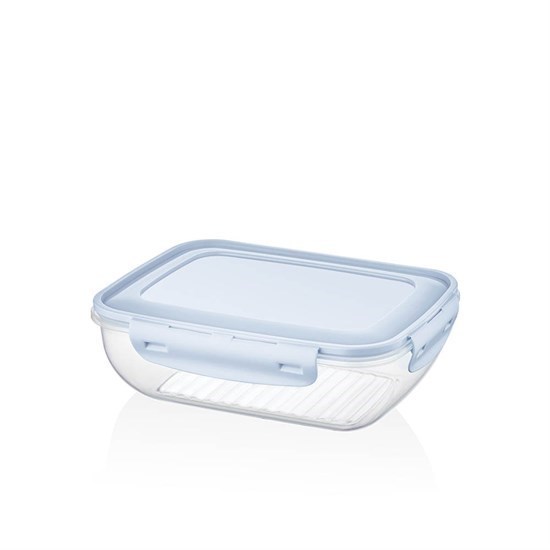 Cook&Lock Renkli Kapak Dikdörtgen Sığ Saklama Kabı 650 Ml-12196