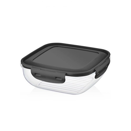 Cook&Lock Renkli Kapak Kare Sığ Saklama Kabı 650 Ml-12208