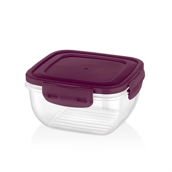 Cook&Lock Renkli Kapak Kare Saklama Kabı 2400 Ml-12159