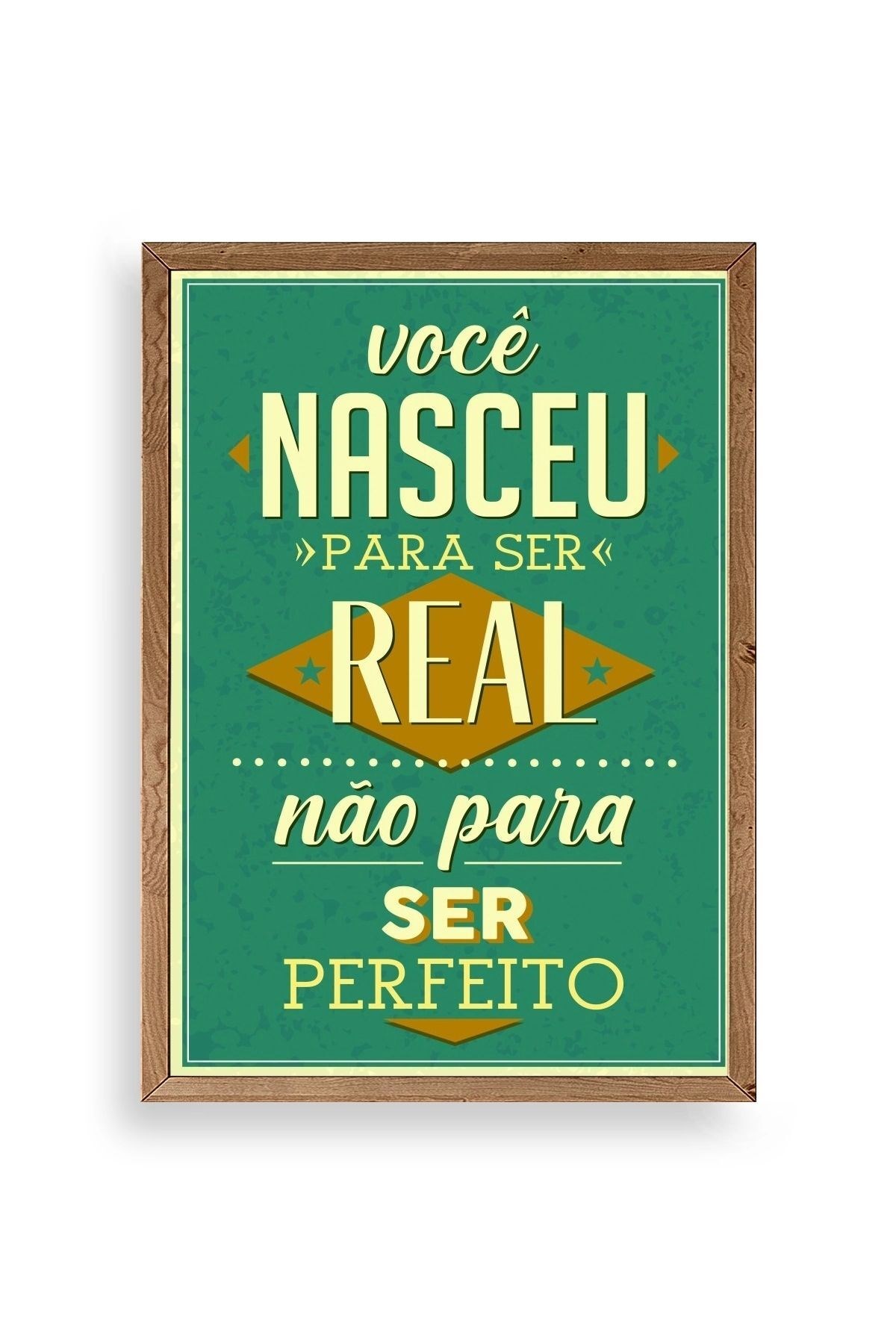 Motto Ahşap Çerçeveli Tablo 23 x 30