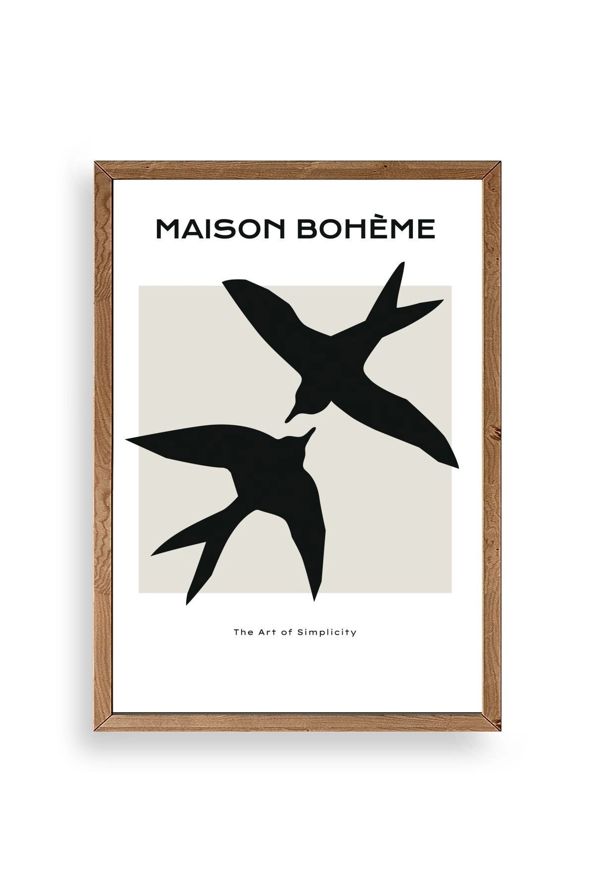 Kuşlar Ahşap Çerçeveli Tablo 23 x 30