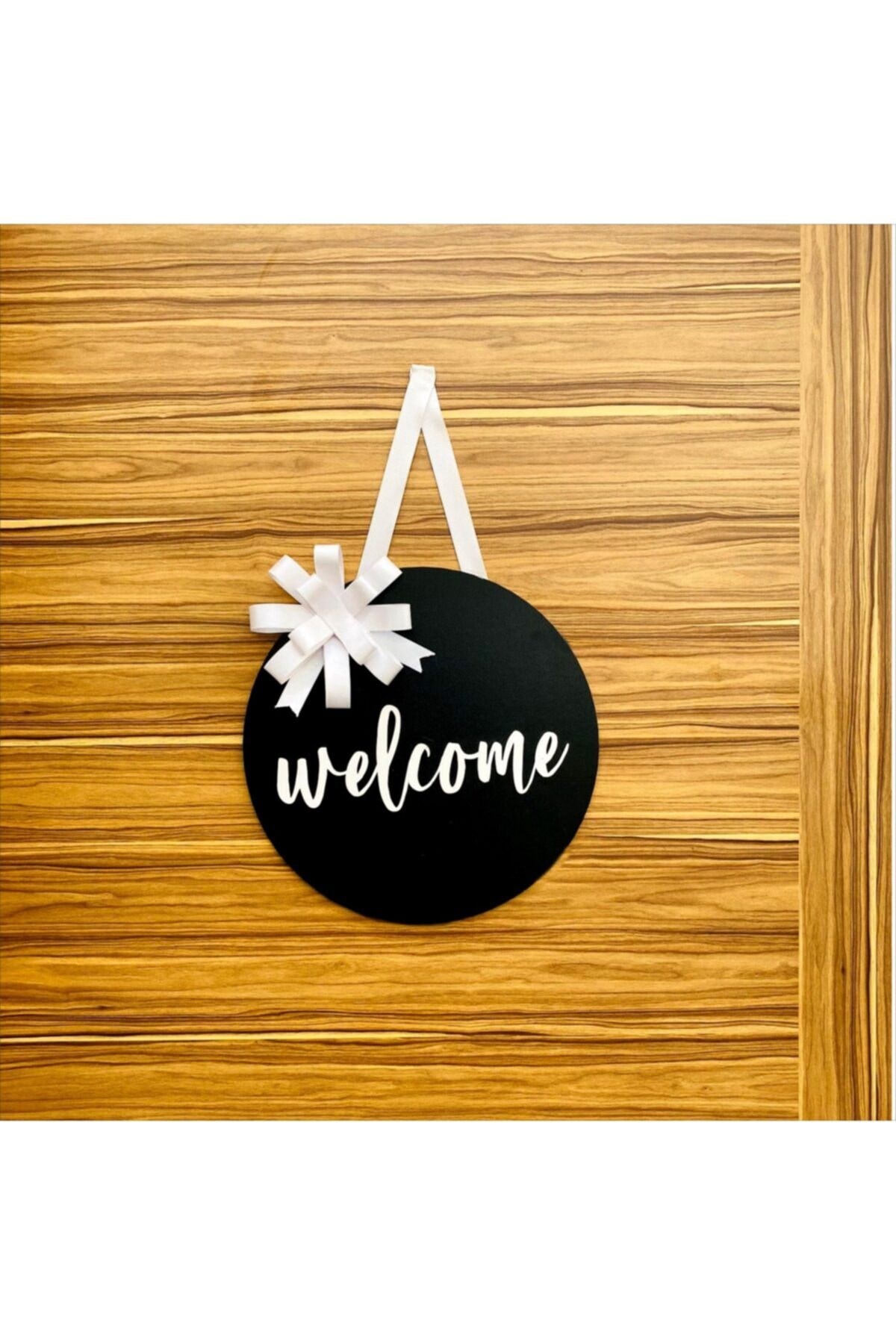 Welcome Ahşap Kapı Süsü 30 x 30