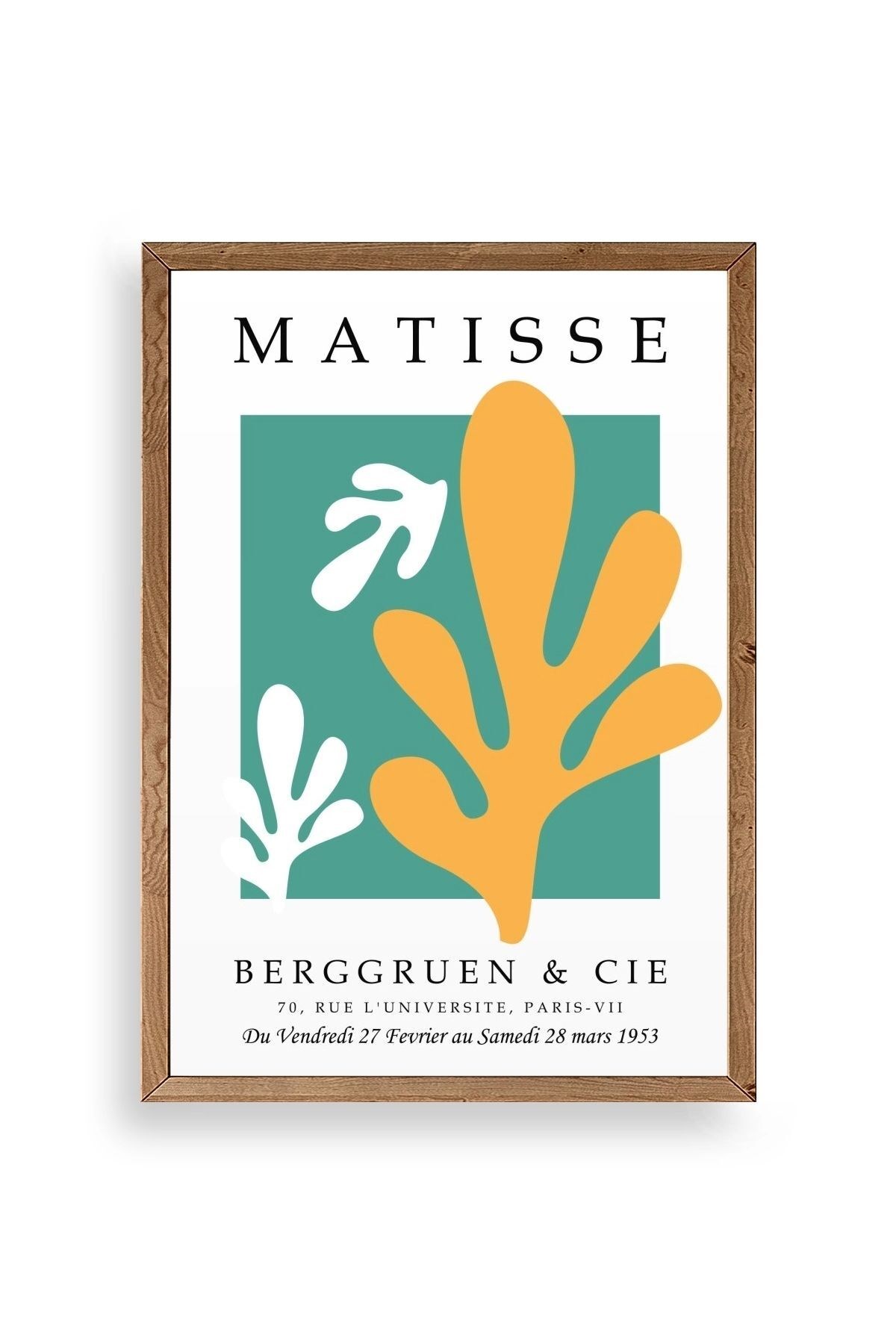 Soyut Ahşap Çerçeveli Tablo 30 x 42