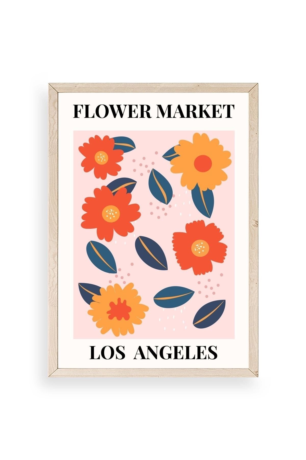 Çiçek Ahşap Çerçeveli Tablo 17 x 23