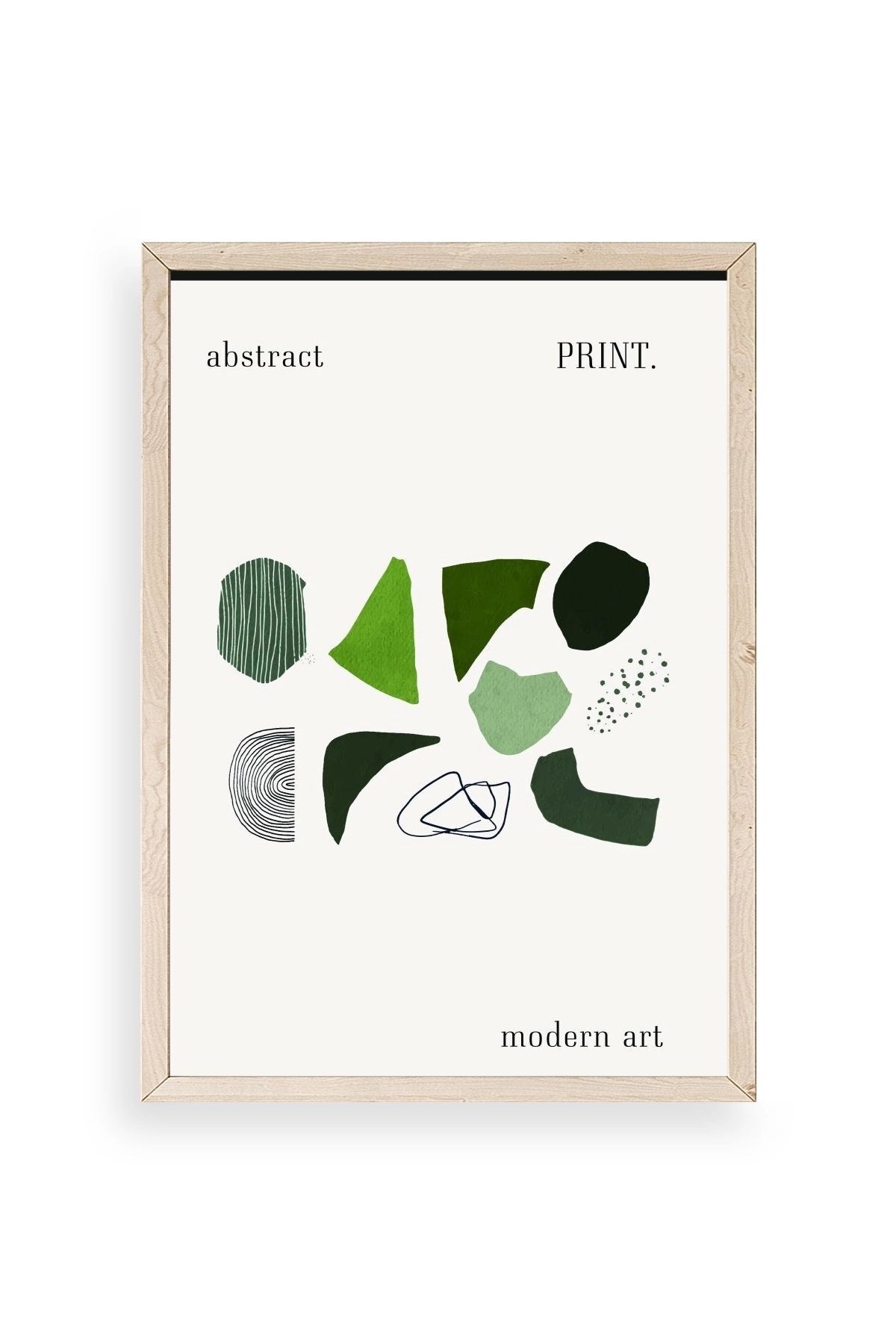 Soyut Ahşap Çerçeveli Tablo 23 x 30