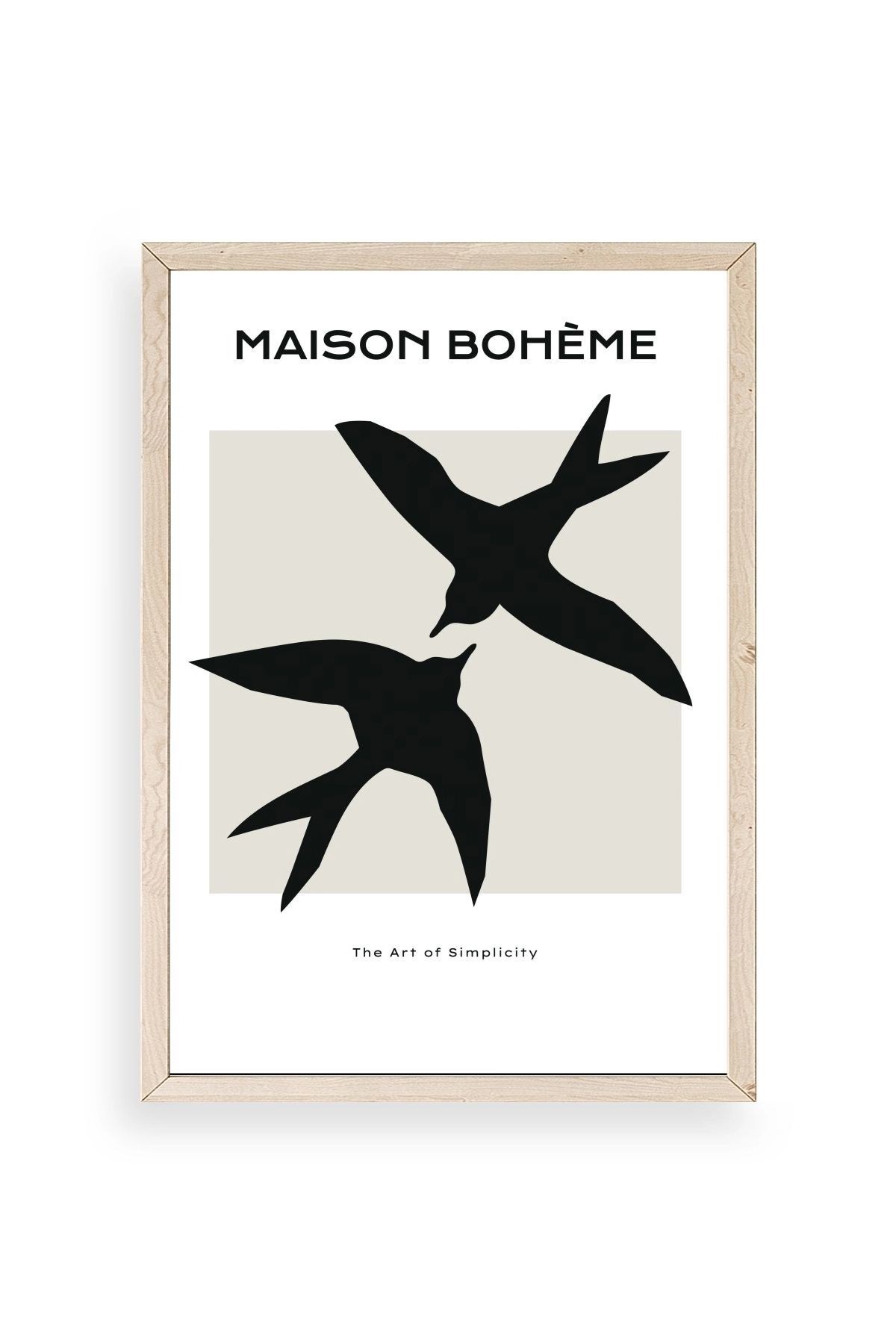 Kuşlar Ahşap Çerçeveli Tablo 23 x 30