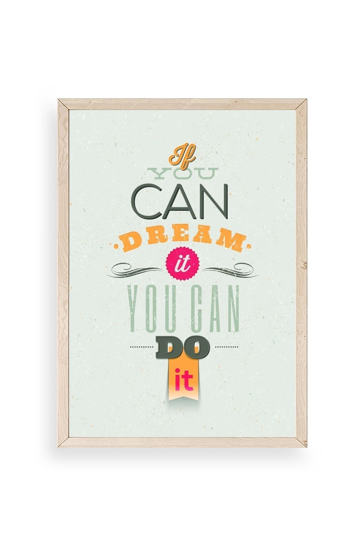 Motto Ahşap Çerçeveli Tablo 50 x 70