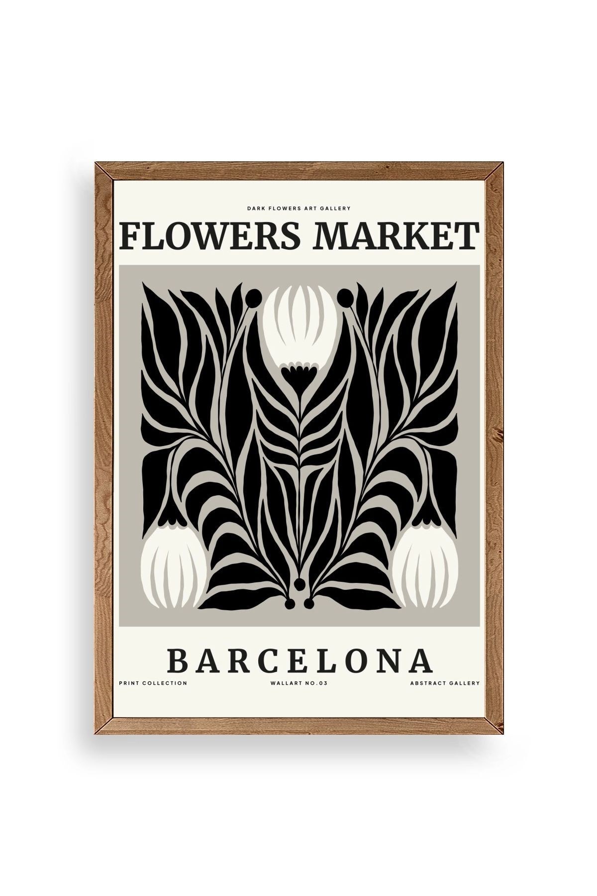 Çiçek Ahşap Çerçeveli Tablo 17 x 23