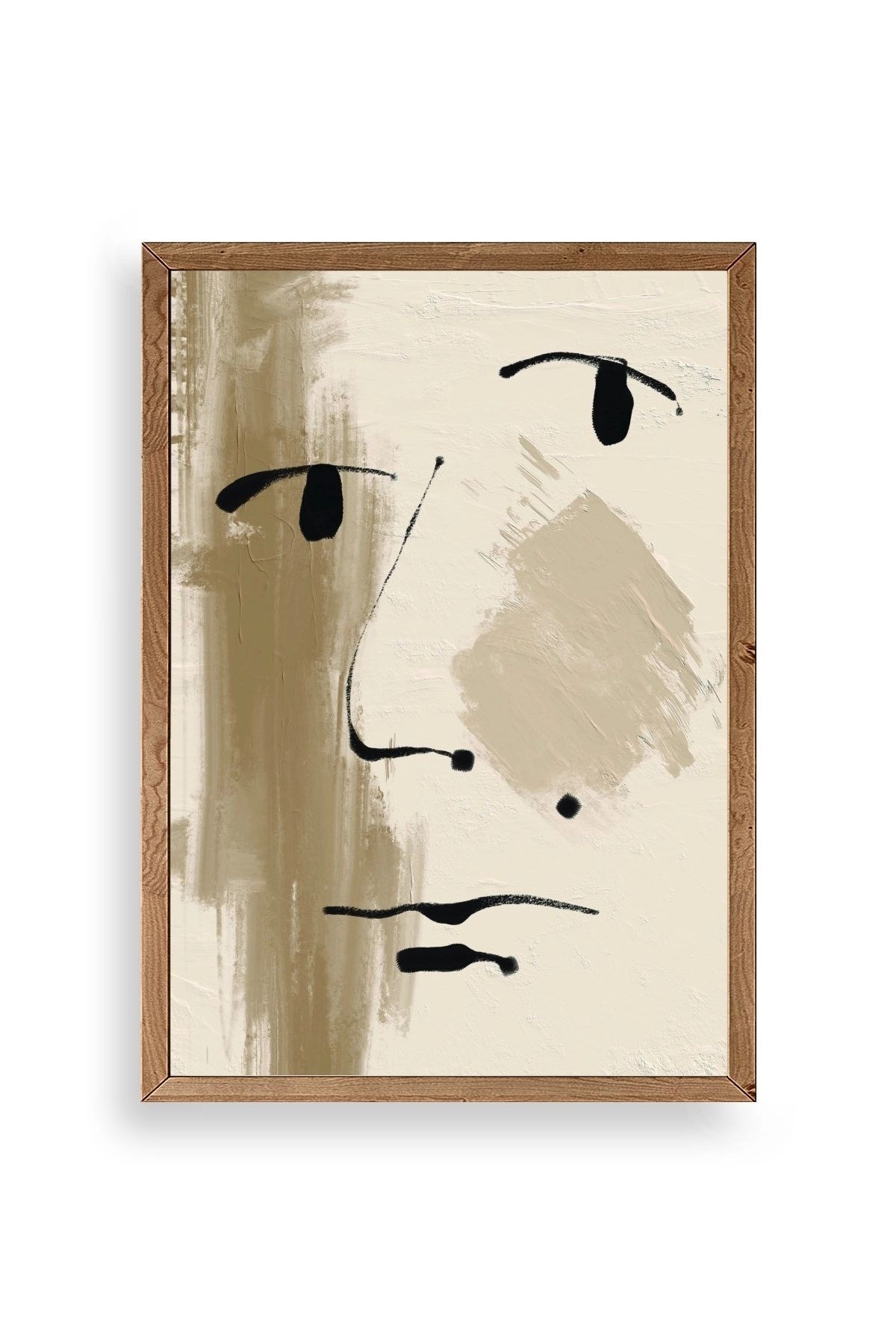 Soyut Yüz Ahşap Çerçeveli Tablo 23 x 30