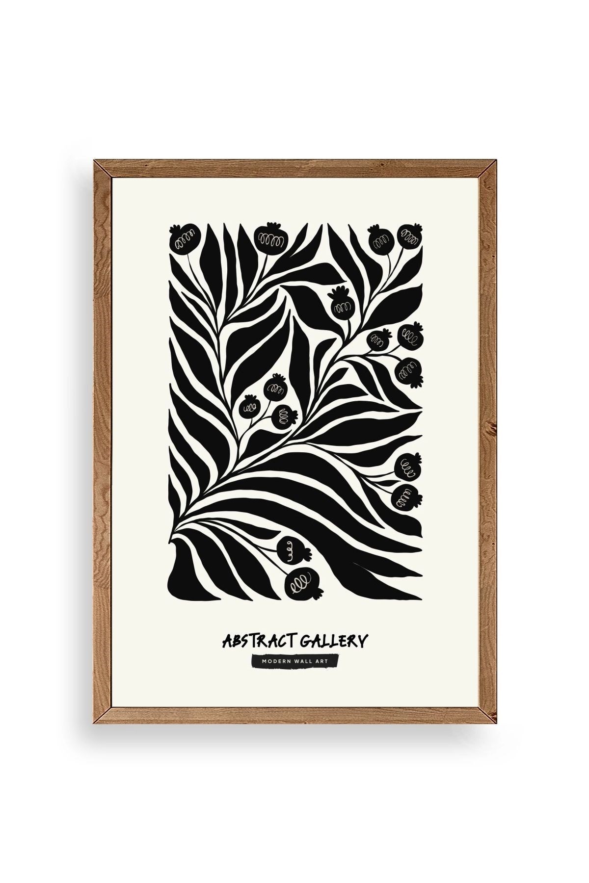 Soyut Ahşap Çerçeveli Tablo 50 x 70