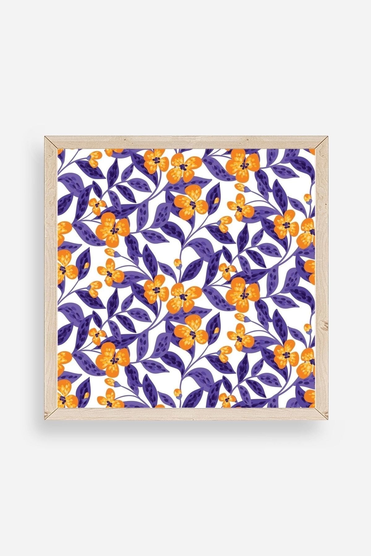 Çiçek Ahşap Çerçeveli Tablo 23 x 23