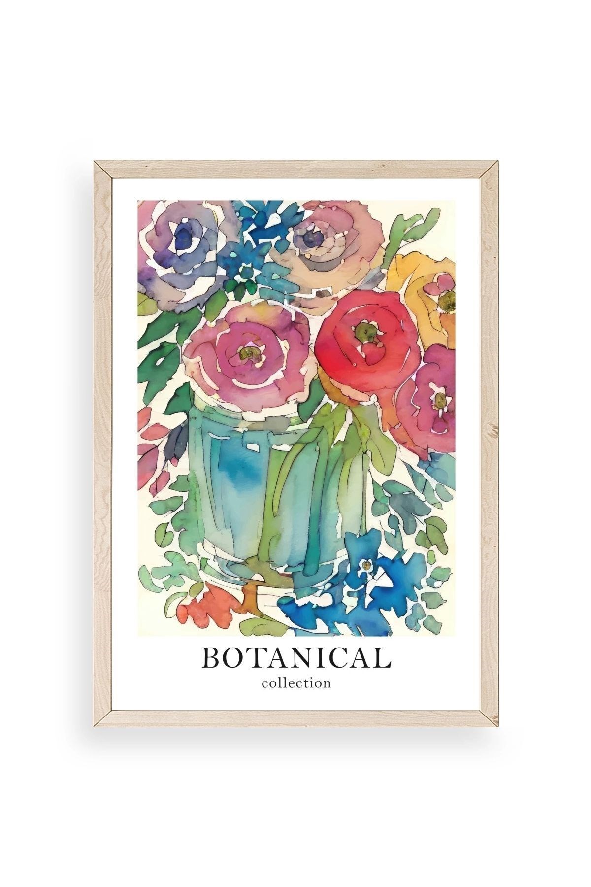 Çiçek Ahşap Çerçeveli Tablo 30 x 42