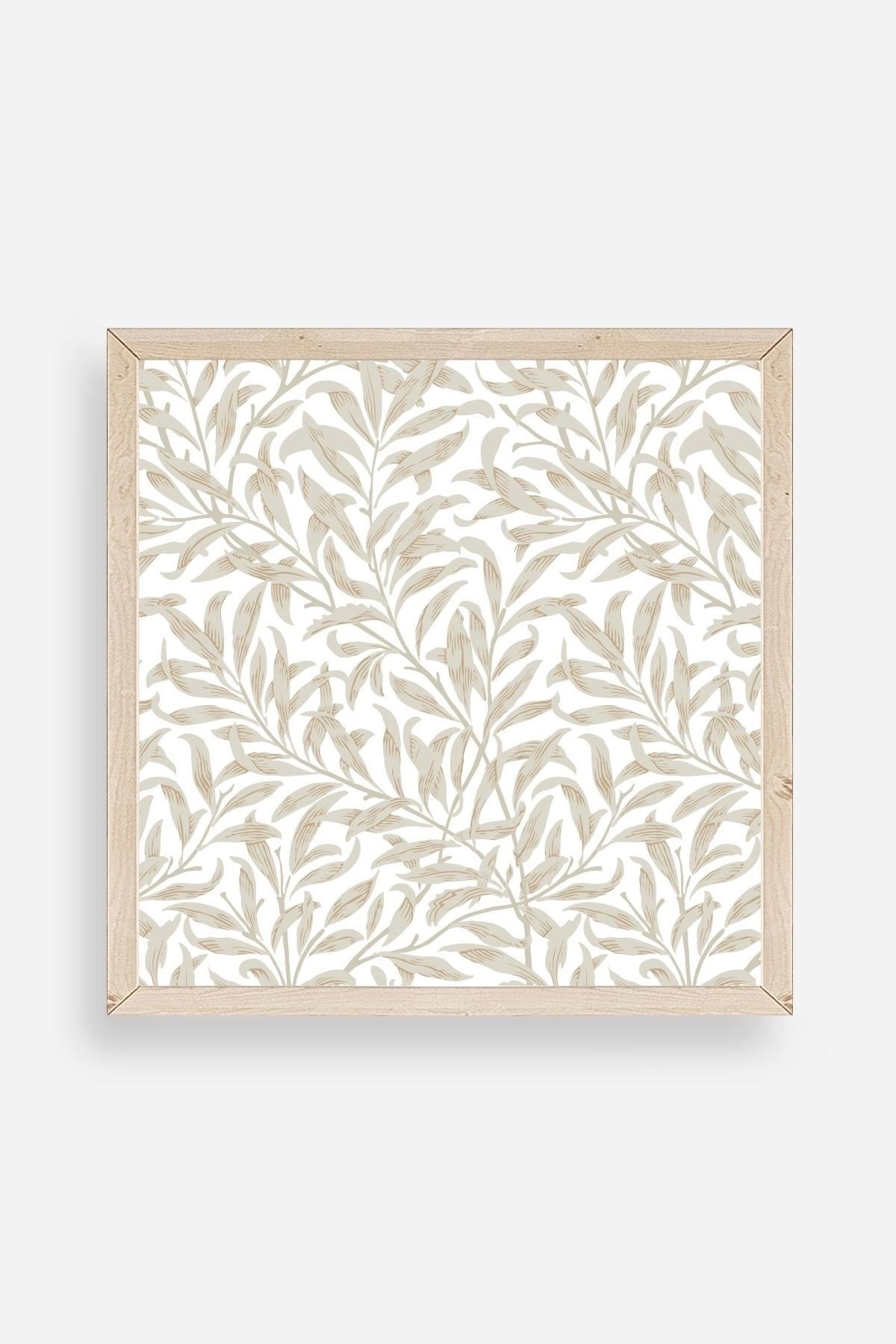 Yaprak Ahşap Çerçeveli Tablo 50 x 50