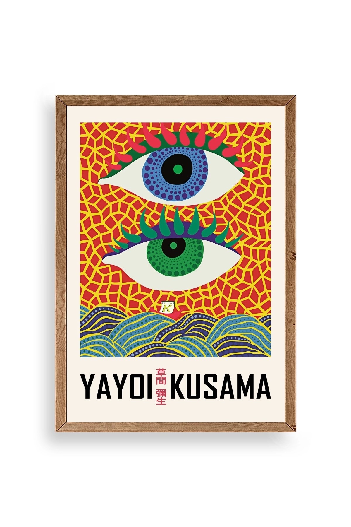 Yayoi Kusama Ahşap Çerçeveli Tablo 50 x 70