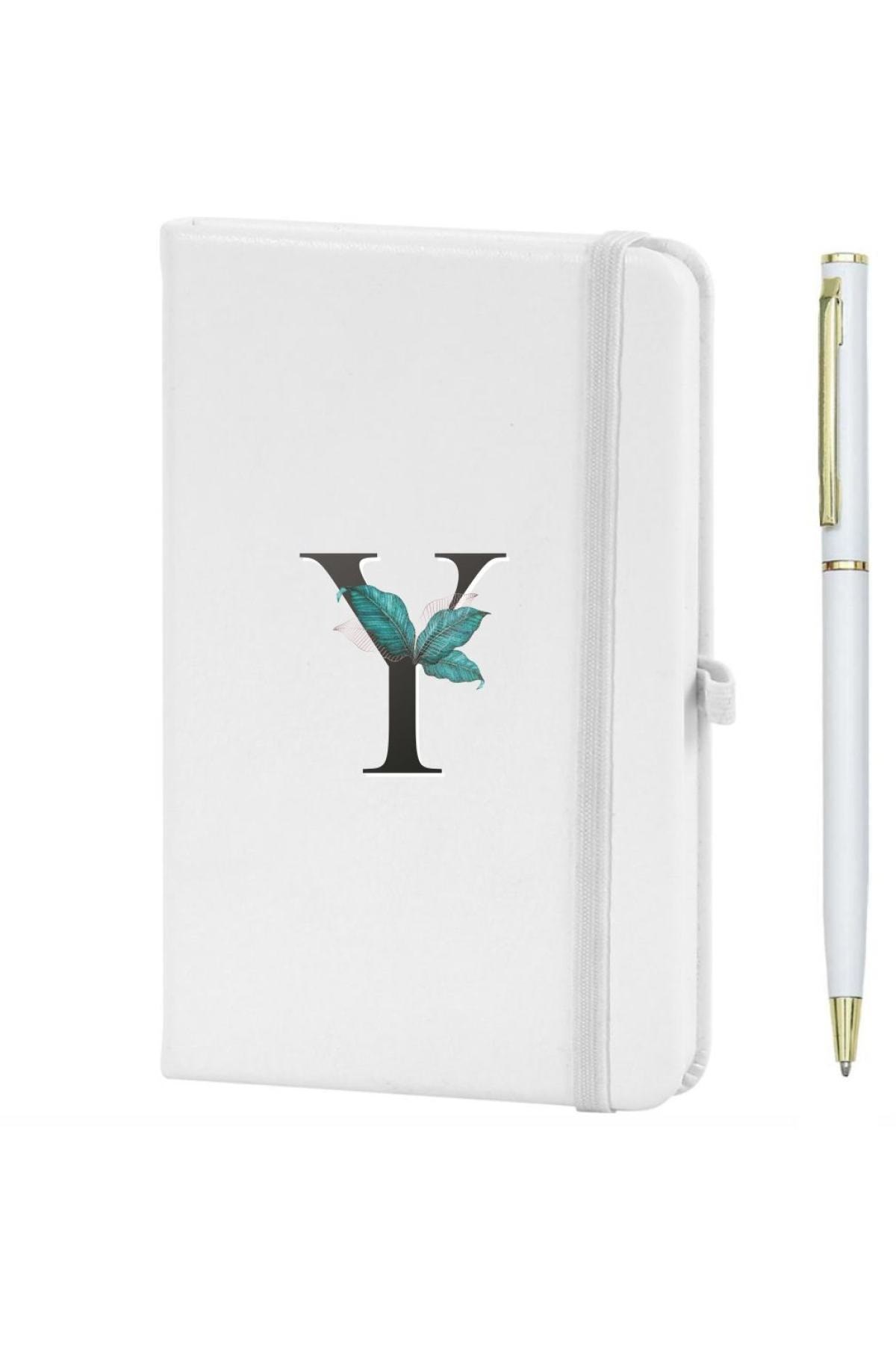 Y Harfi Çiçek Baskılı Defter