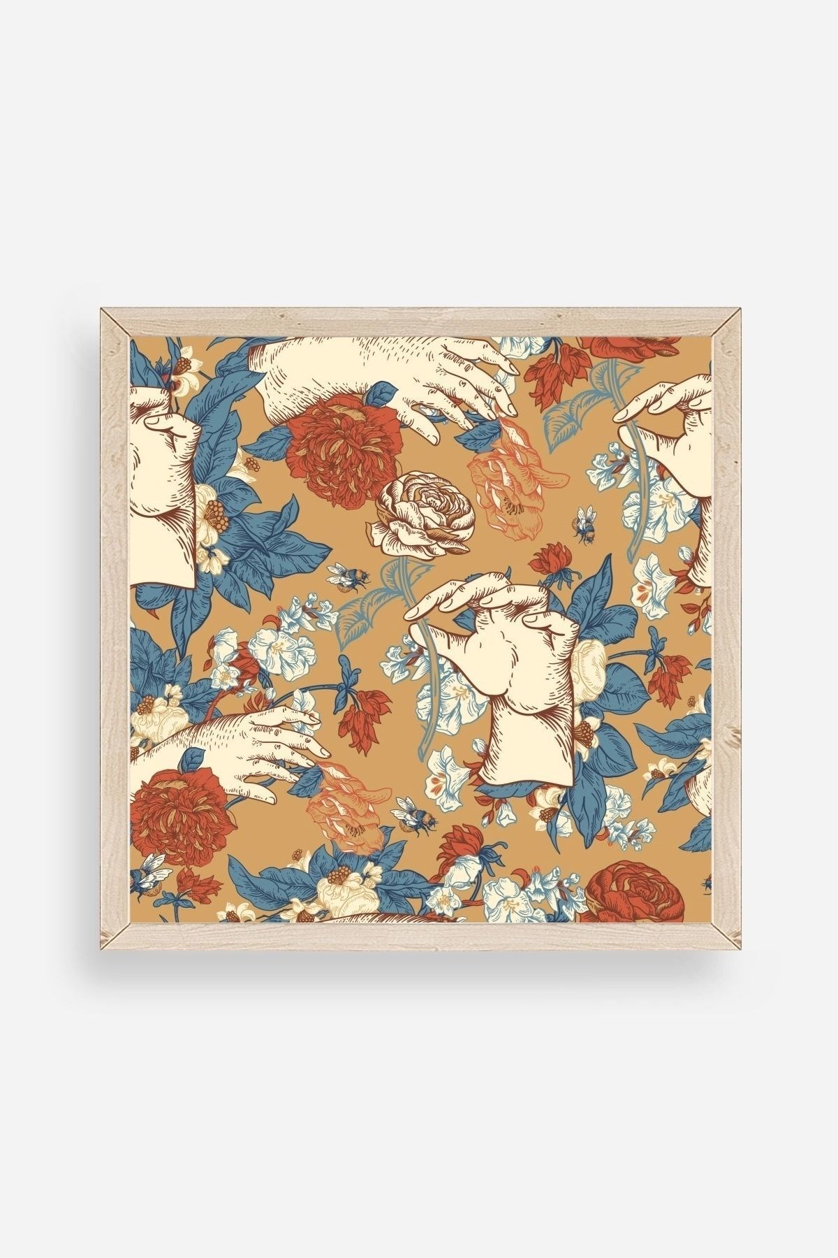 Güller Ahşap Çerçeveli Tablo 50 x 50