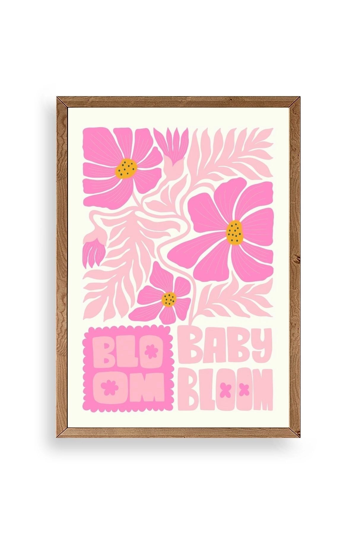 Çiçek Ahşap Çerçeveli Tablo 17 x 23