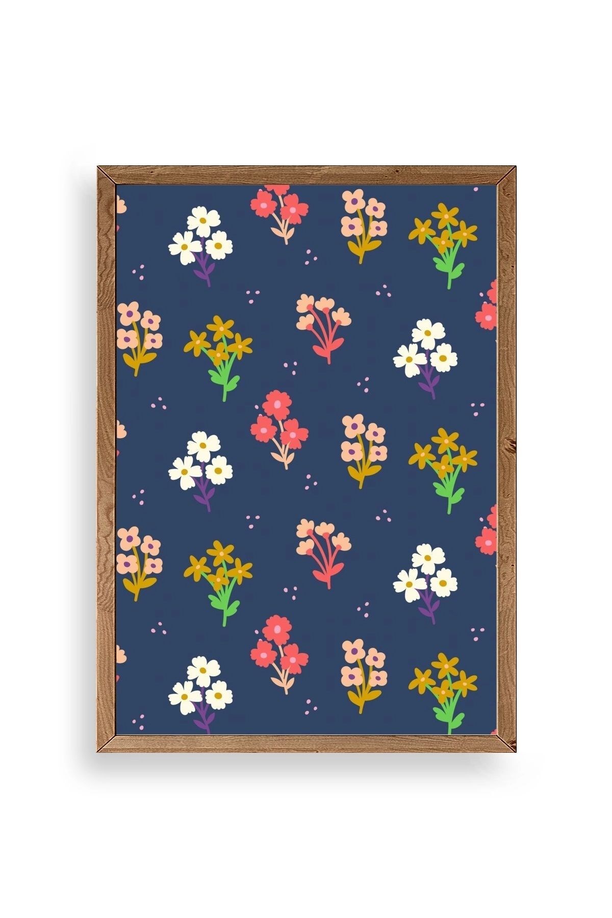 Çiçek Ahşap Çerçeveli Tablo 23 x 30