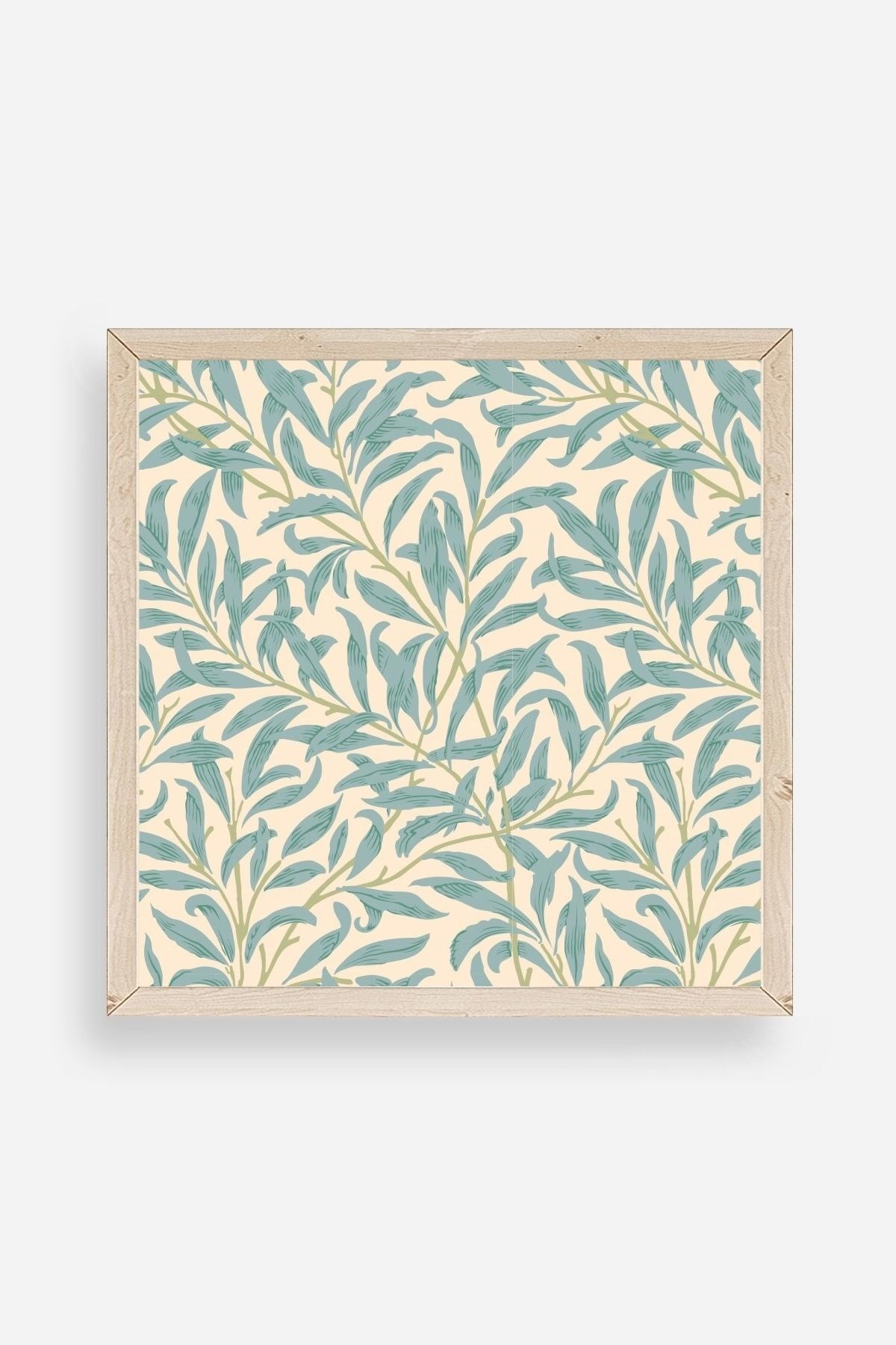 Yaprak Ahşap Çerçeveli Tablo 23 x 23