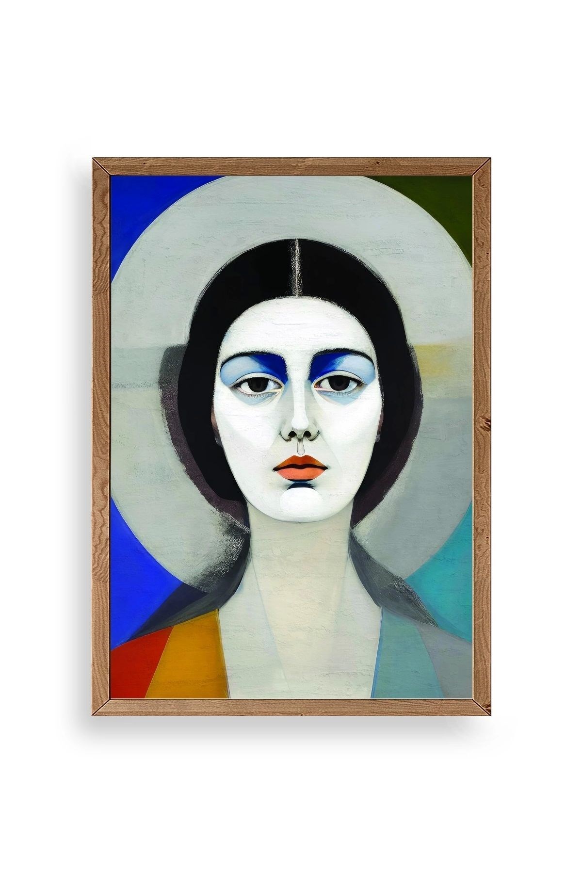 Kadın Ahşap Çerçeveli Tablo 23 x 30