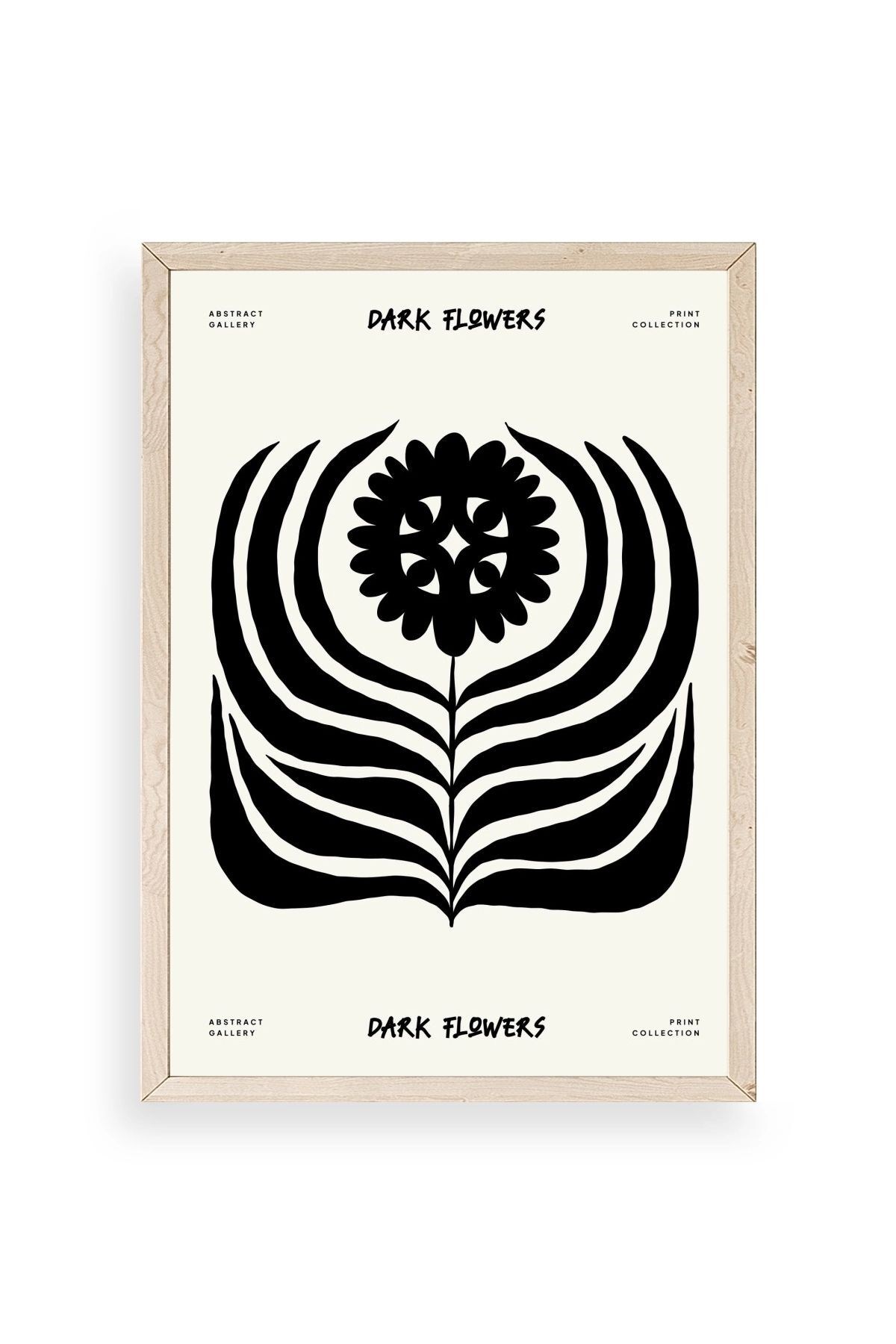 Soyut Ahşap Çerçeveli Tablo 17 x 23