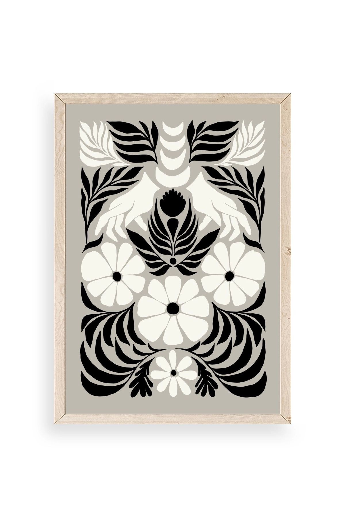 Çiçek Ahşap Çerçeveli Tablo 17 x 23