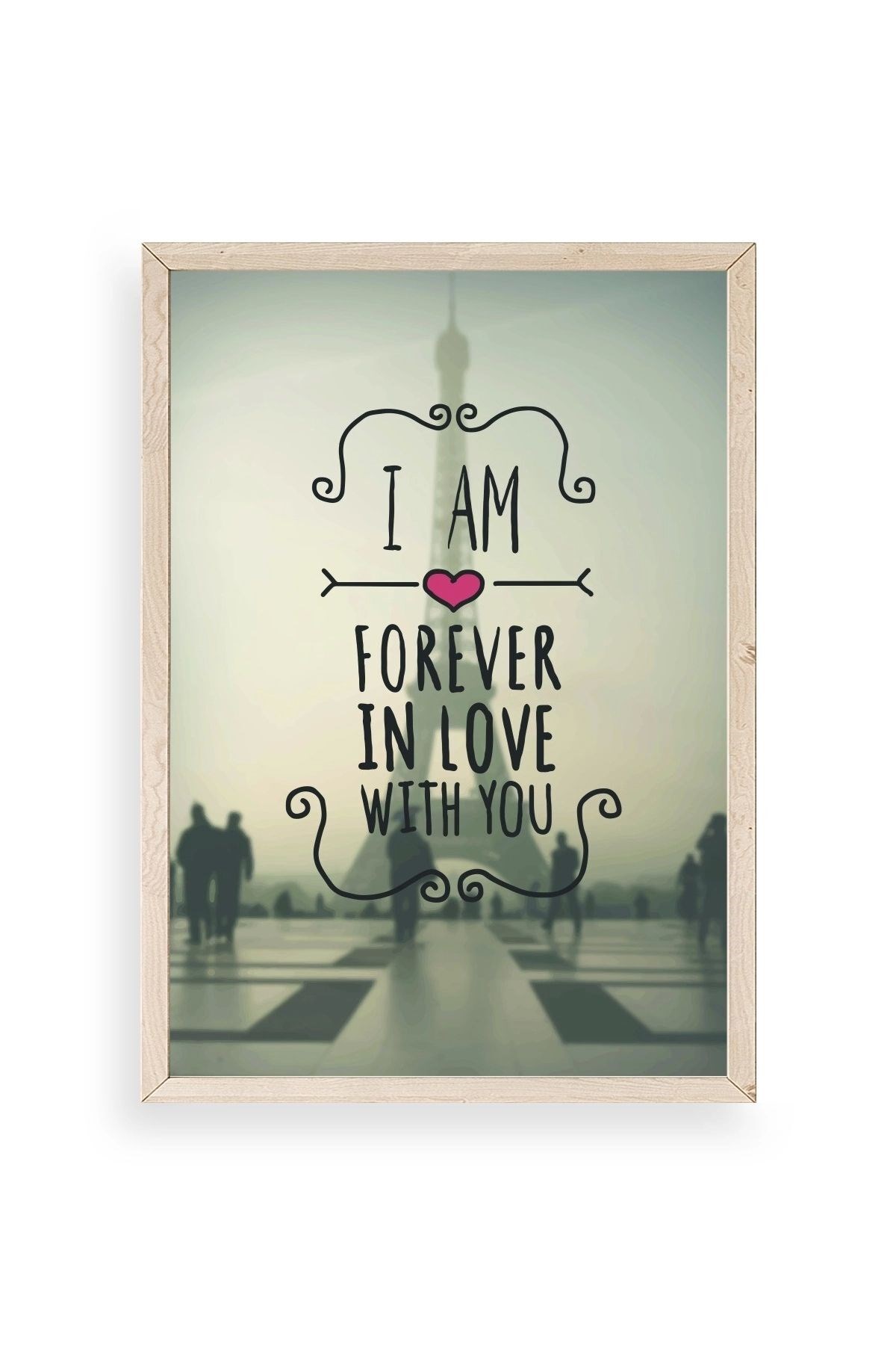 Motto Ahşap Çerçeveli Tablo 30 x 42