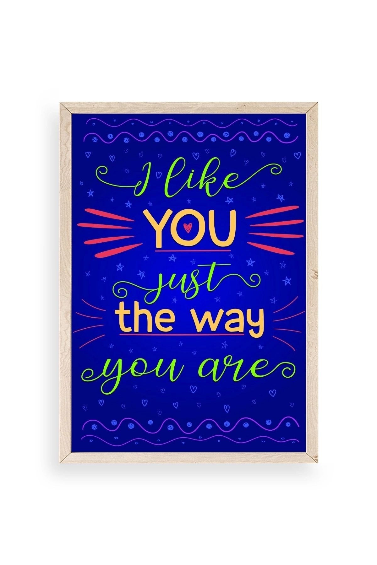 Motto Ahşap Çerçeveli Tablo 17 x 23