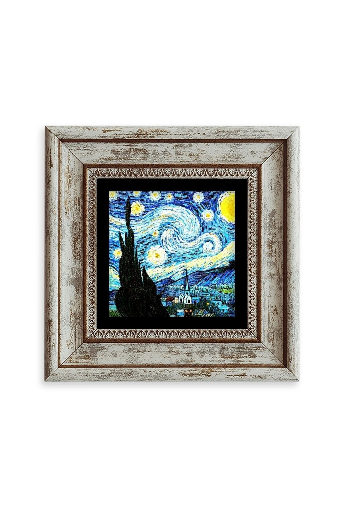 Van Gogh Çerçeveli Taş Tablo 20 cm