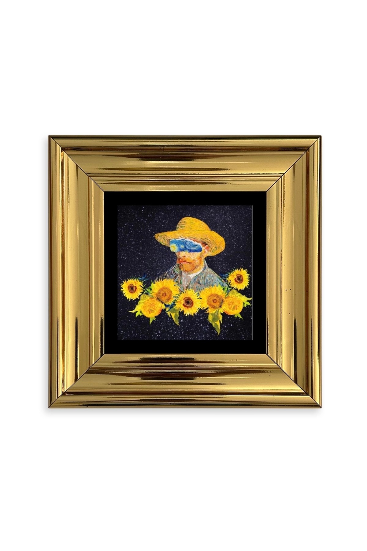 Van Gogh Çerçeveli Taş Tablo 20 cm