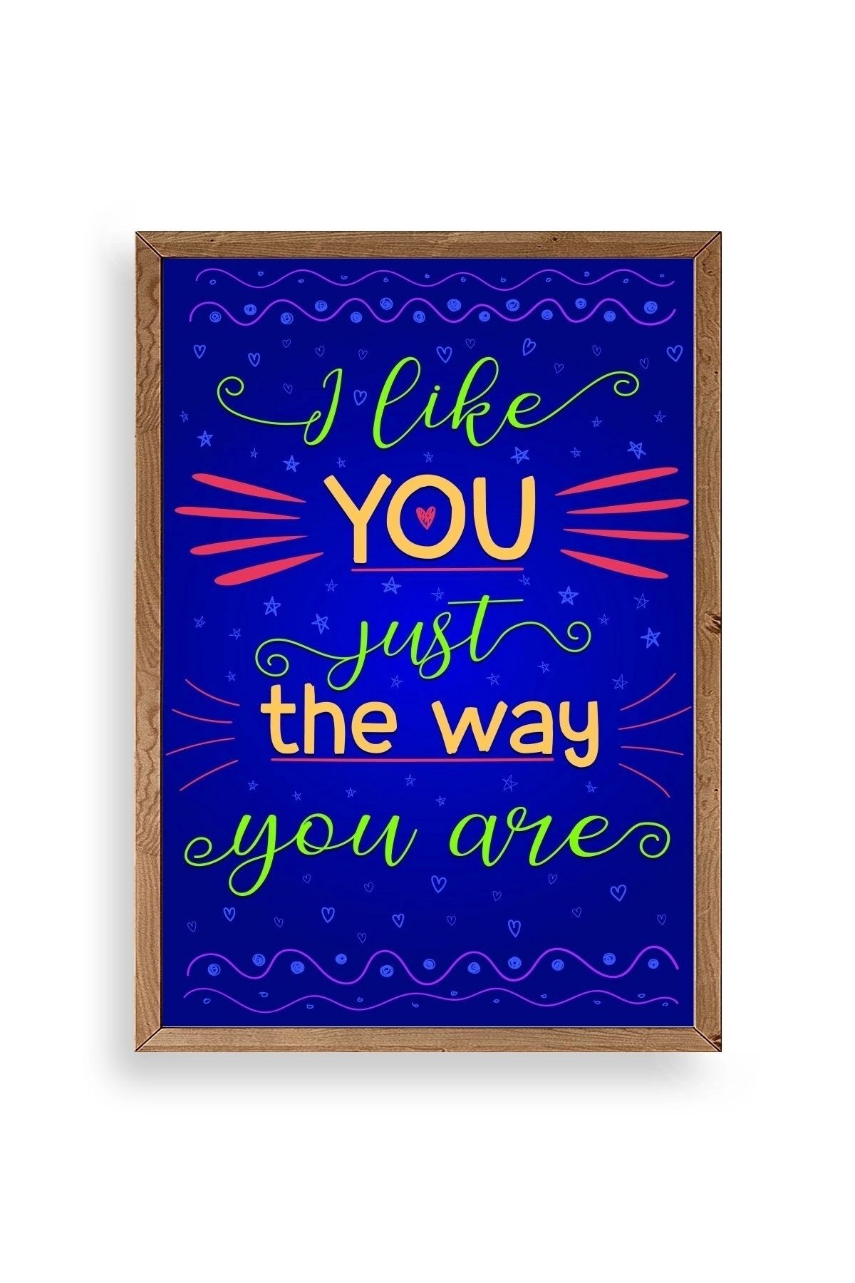 Motto Ahşap Çerçeveli Tablo 50 x 70