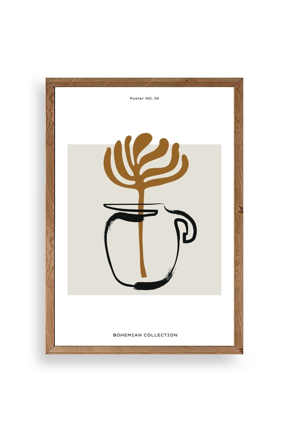 Kahve Ahşap Çerçeveli Tablo 30 x 42