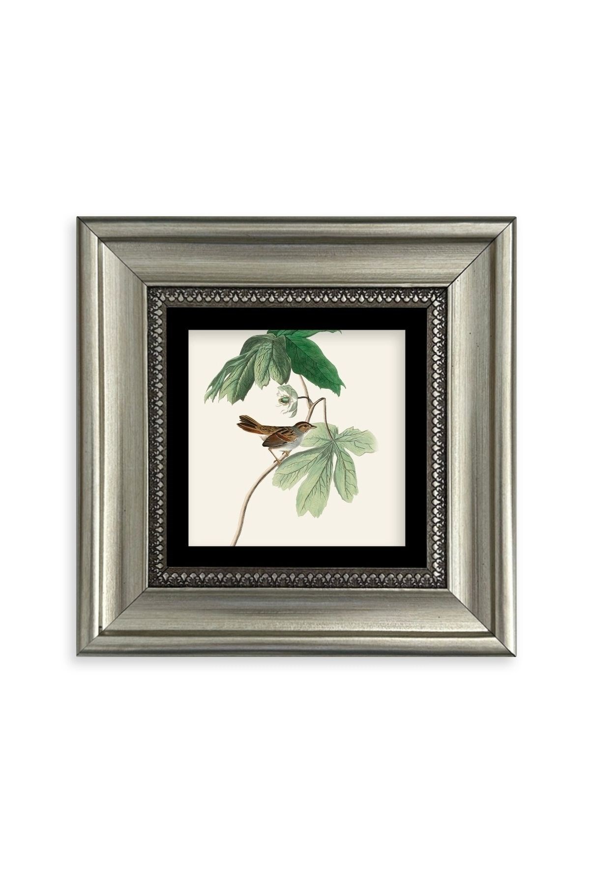 Yapraklar Çerçeveli Taş Tablo 20 cm