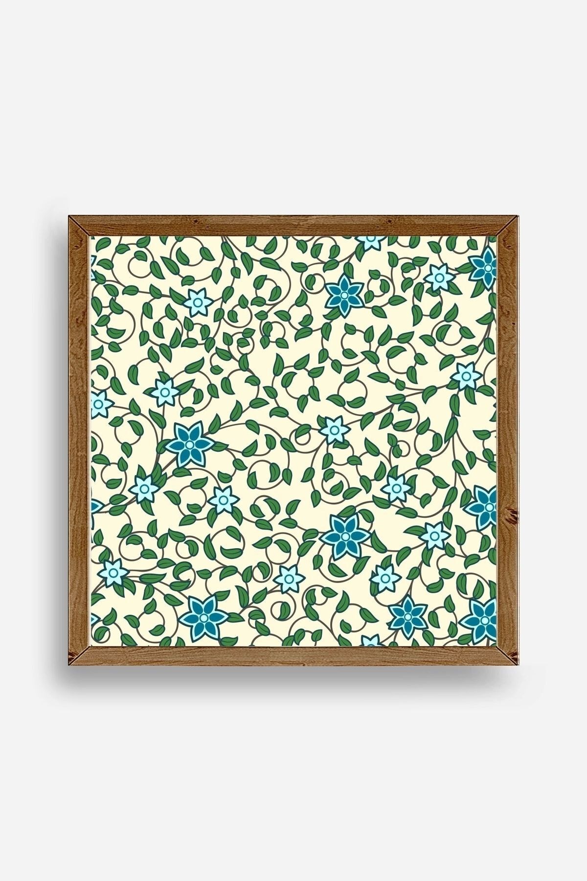 Çiçek Ahşap Çerçeveli Tablo 50 x 50