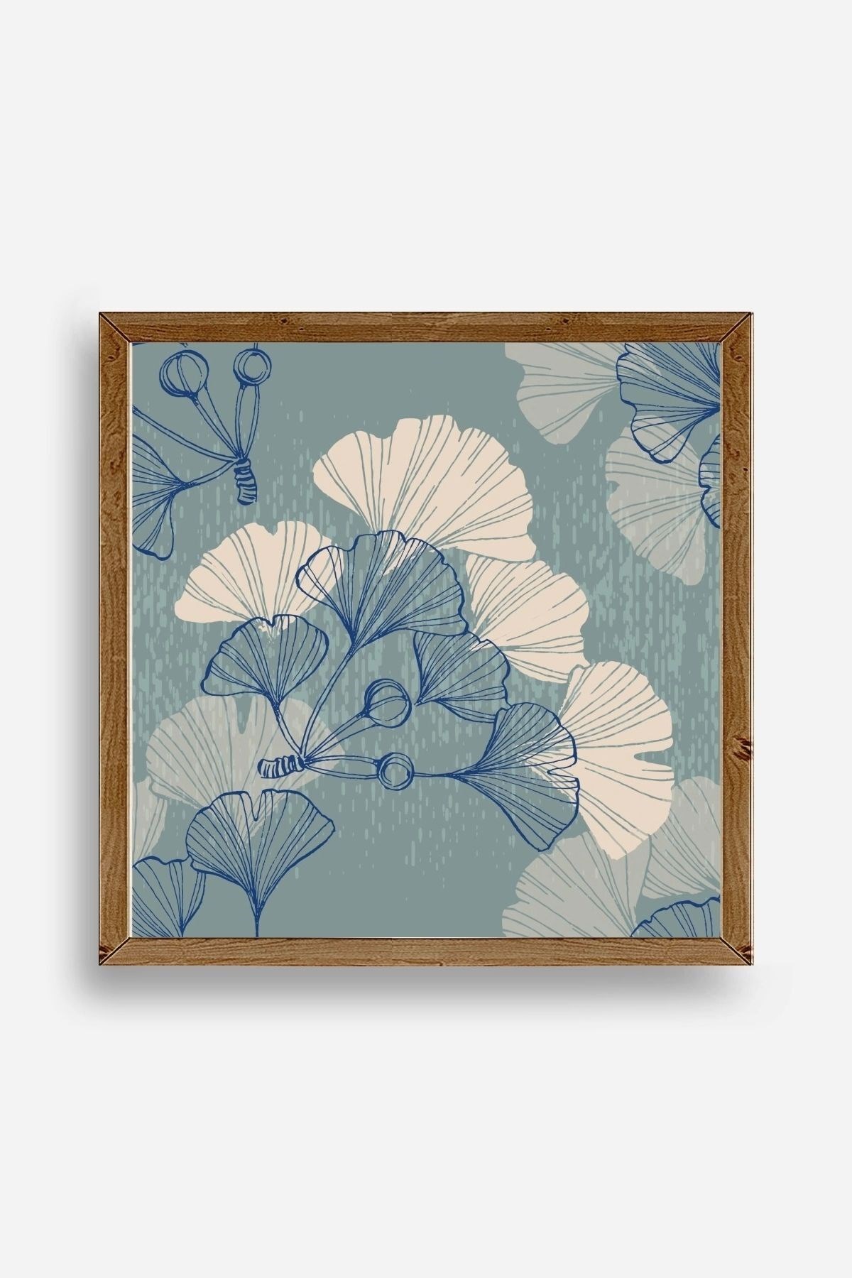 Çiçek Ahşap Çerçeveli Tablo 23 x 23