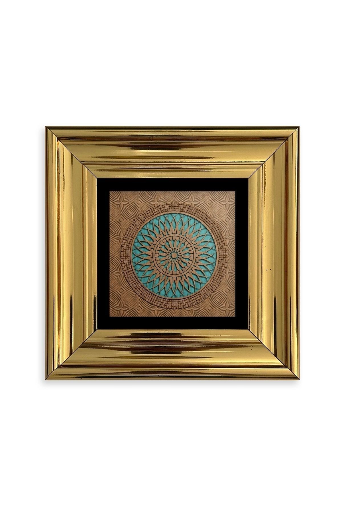 Motif Çerçeveli Taş Tablo 20 cm