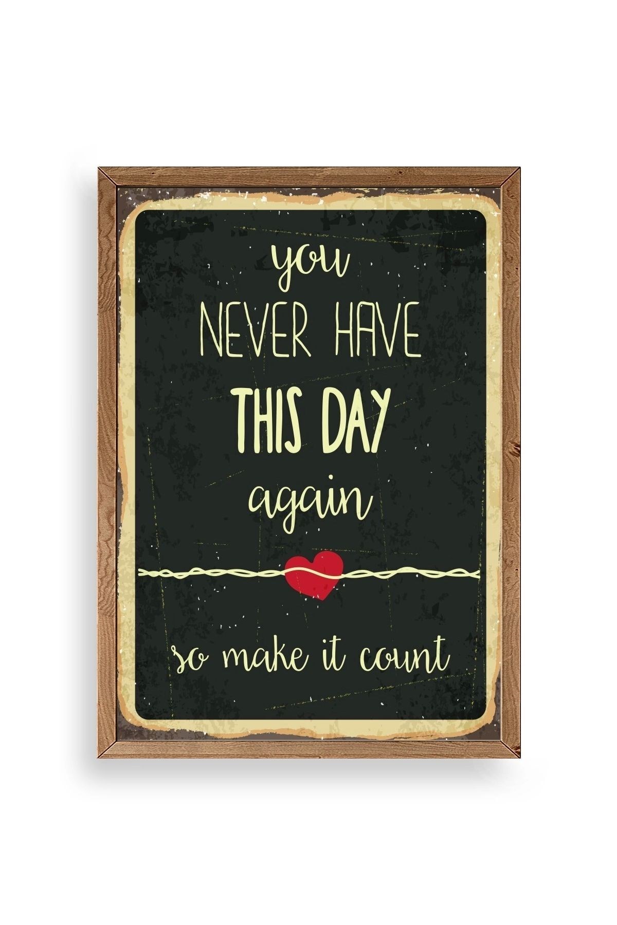 Motto Ahşap Çerçeveli Tablo 30 x 42