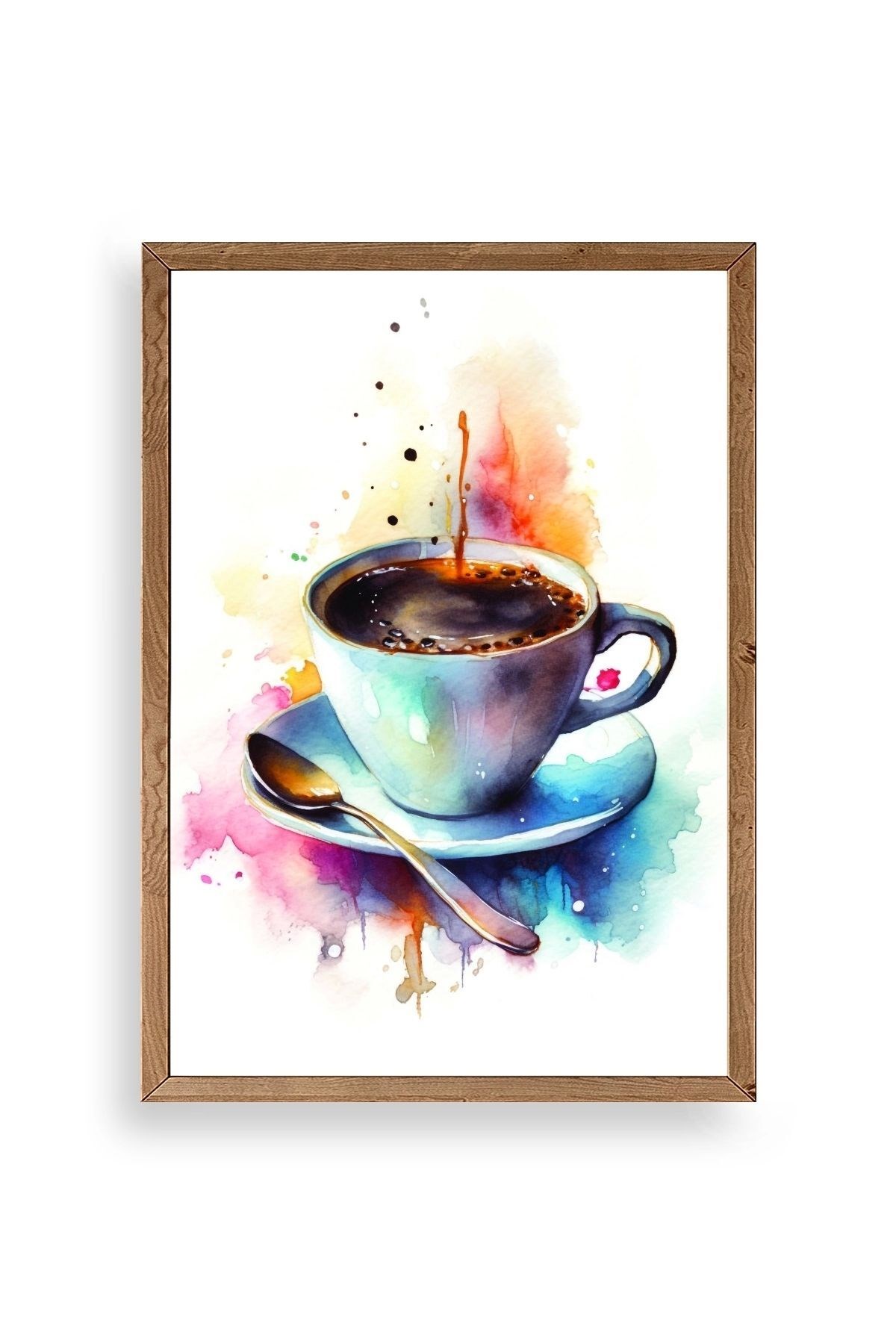 Kahve Ahşap Çerçeveli Tablo 17 x 23