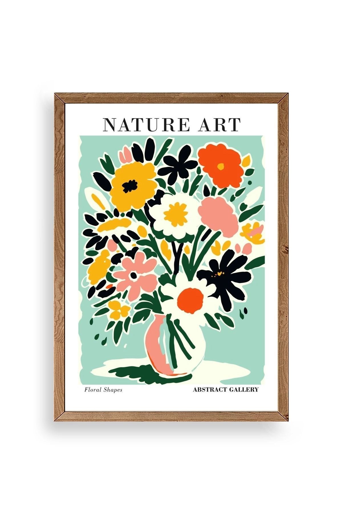 Çiçek Ahşap Çerçeveli Tablo 30 x 42