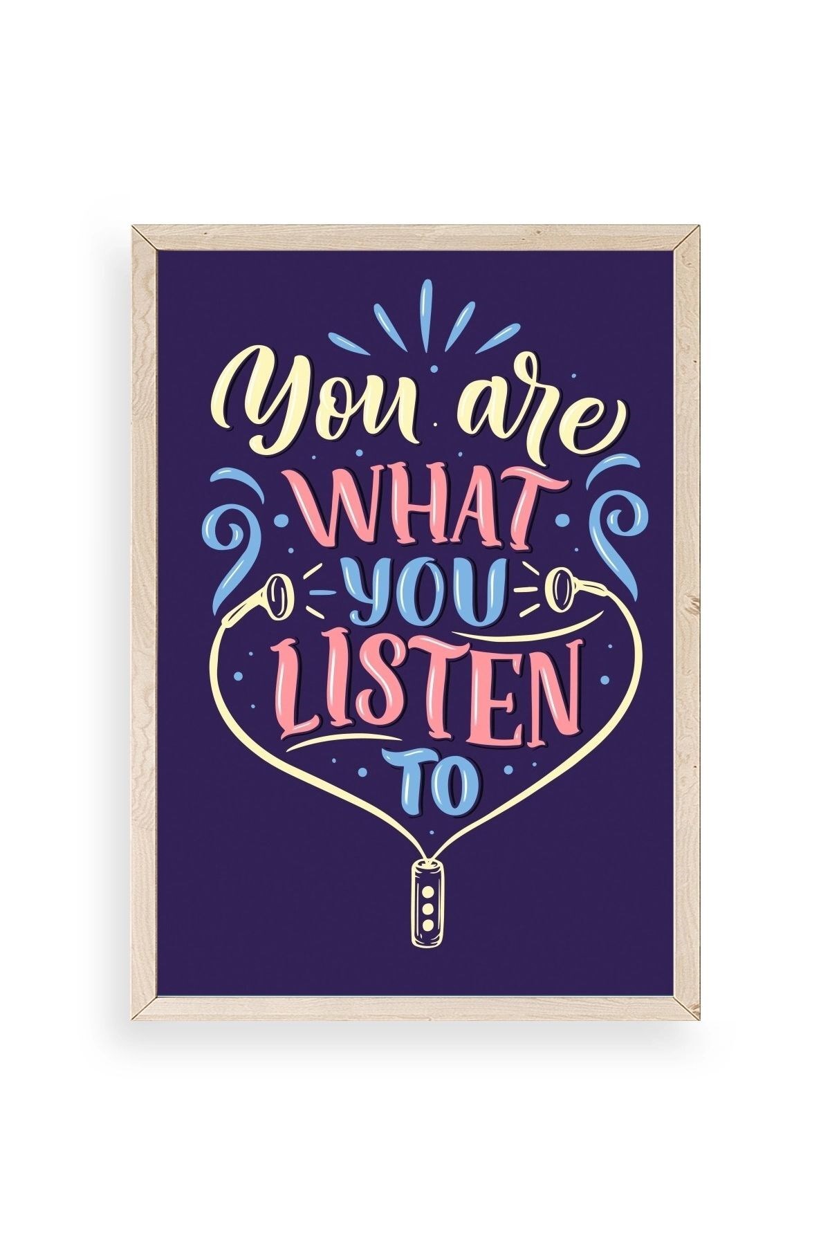 Motto Ahşap Çerçeveli Tablo 30 x 42