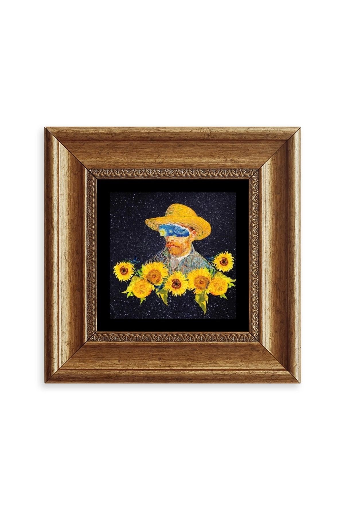 Van Gogh Çerçeveli Taş Tablo 20 cm