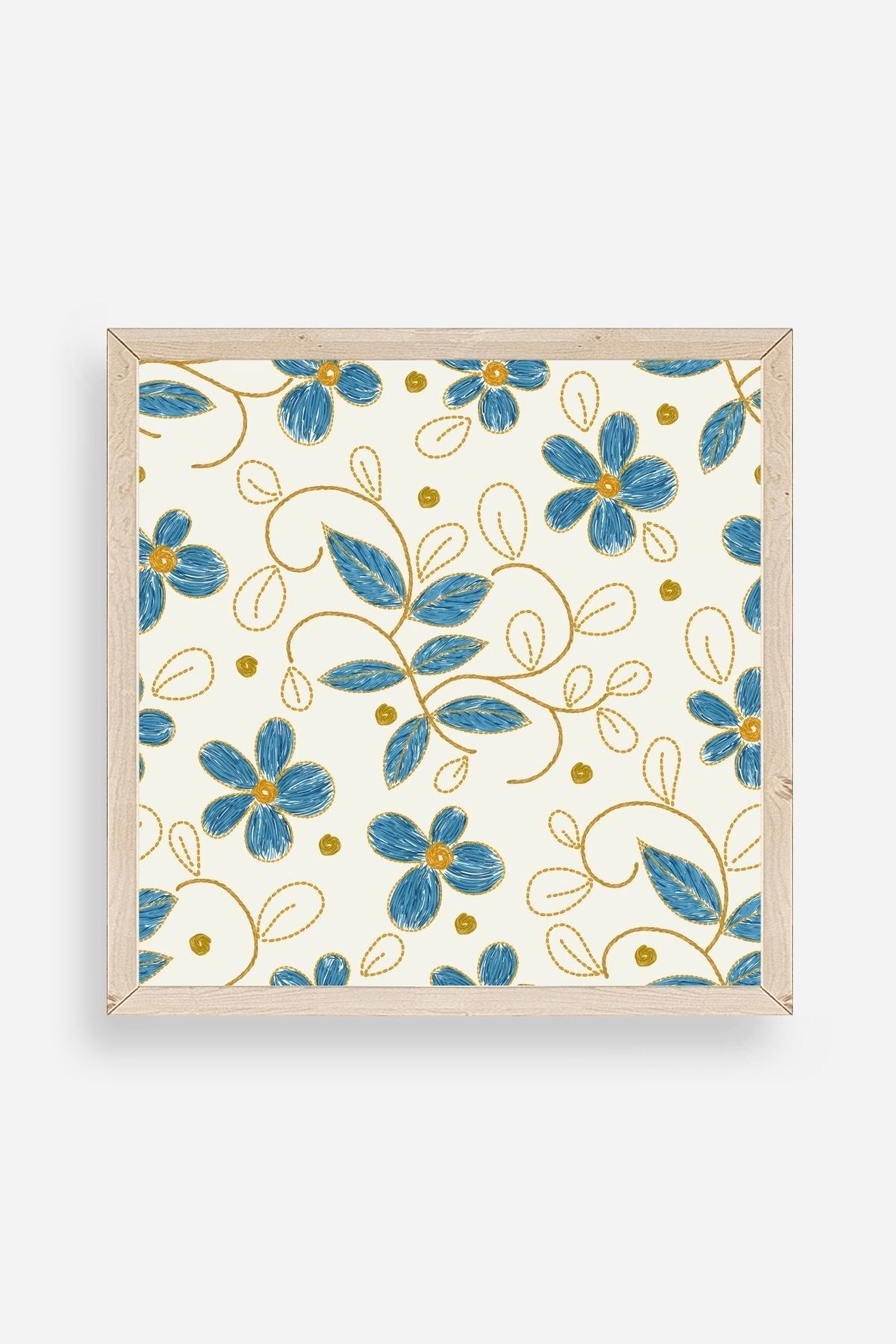 Çiçek Ahşap Çerçeveli Tablo 42 x 42