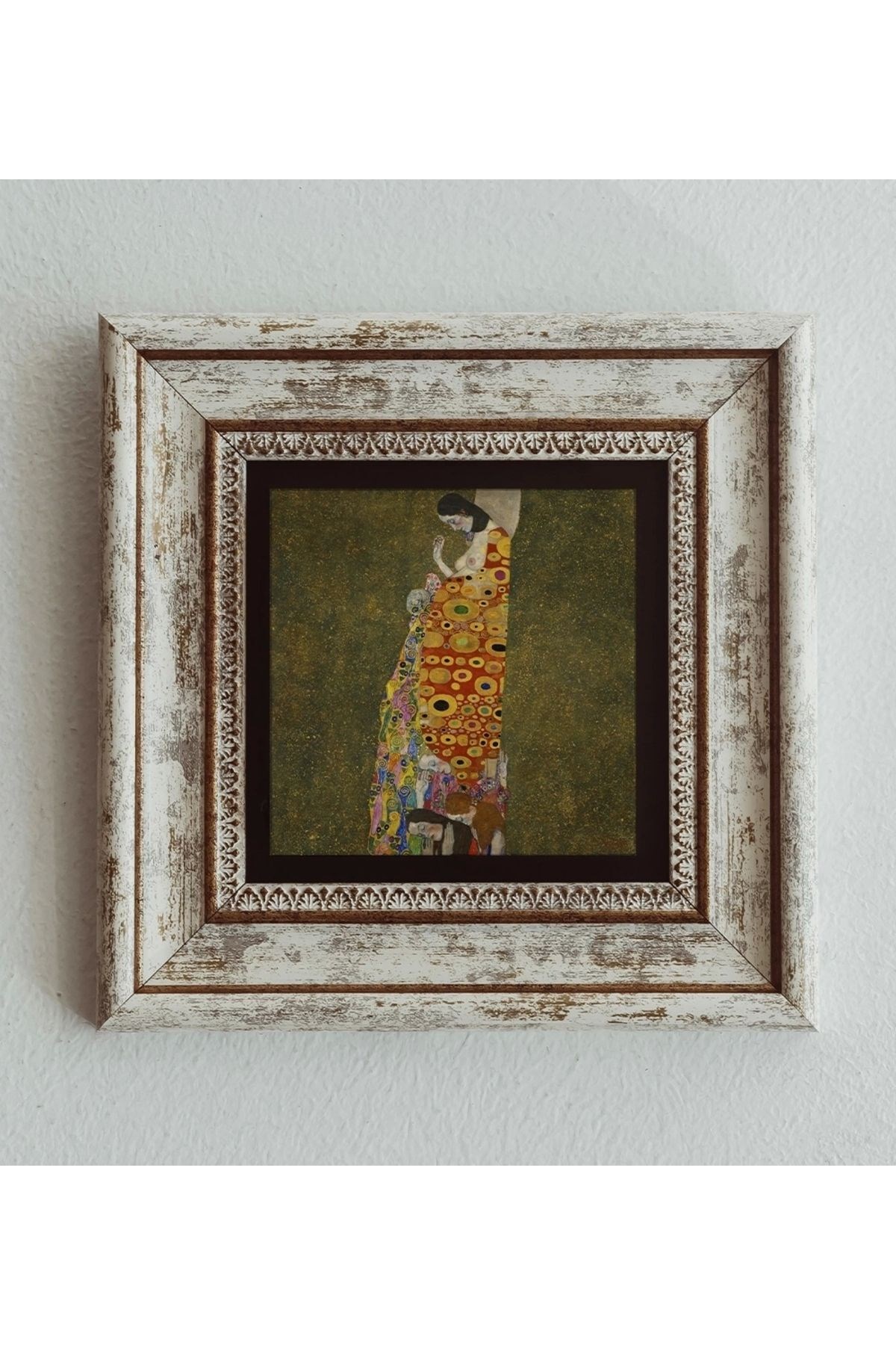 Gustav Klimt Çerçeveli Taş Tablo , Çerçeveli Taş Duvar Dekoru 20 cm