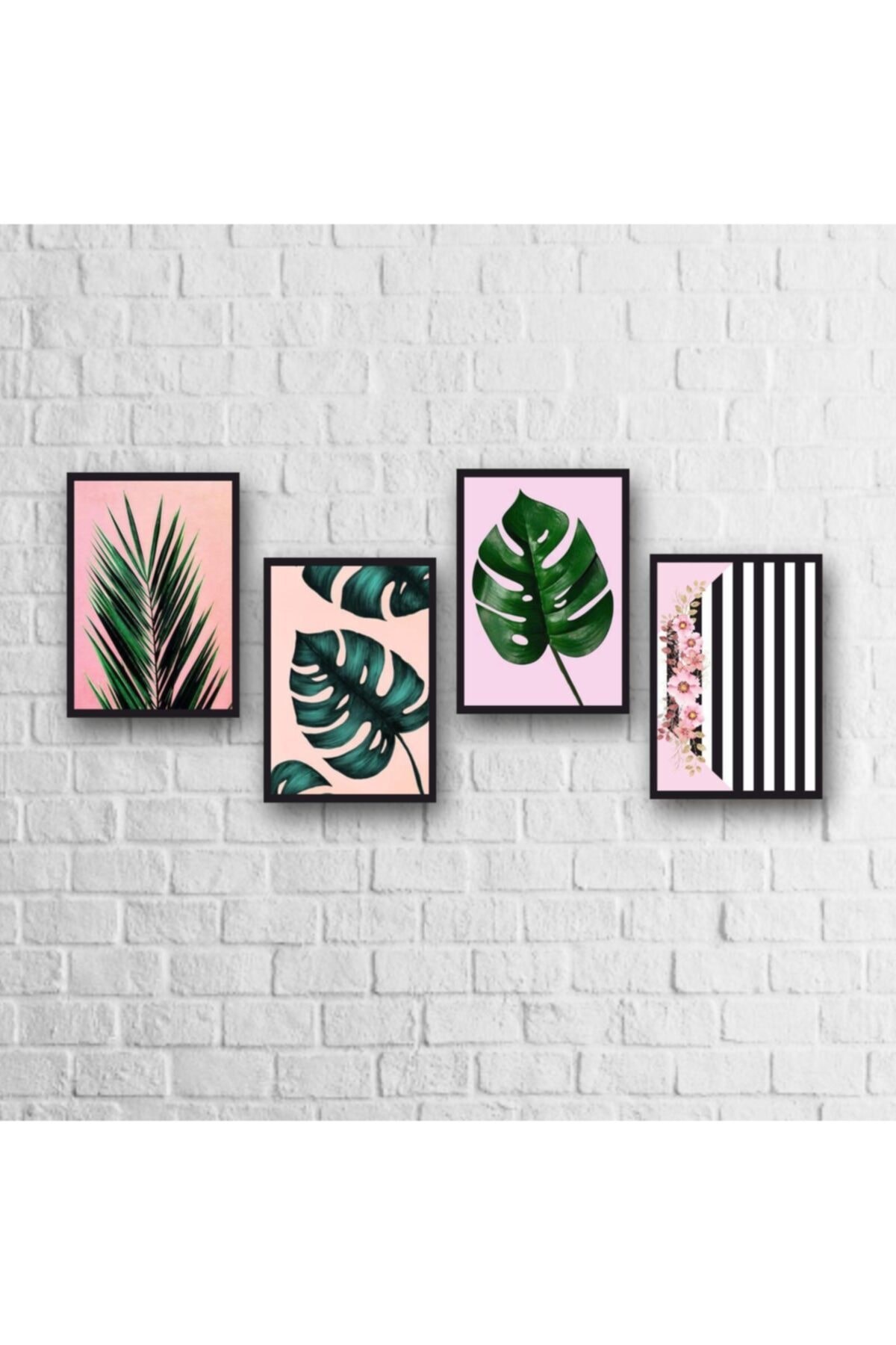4 Parça Çerçeve Görünümlü Ahşap Tablo