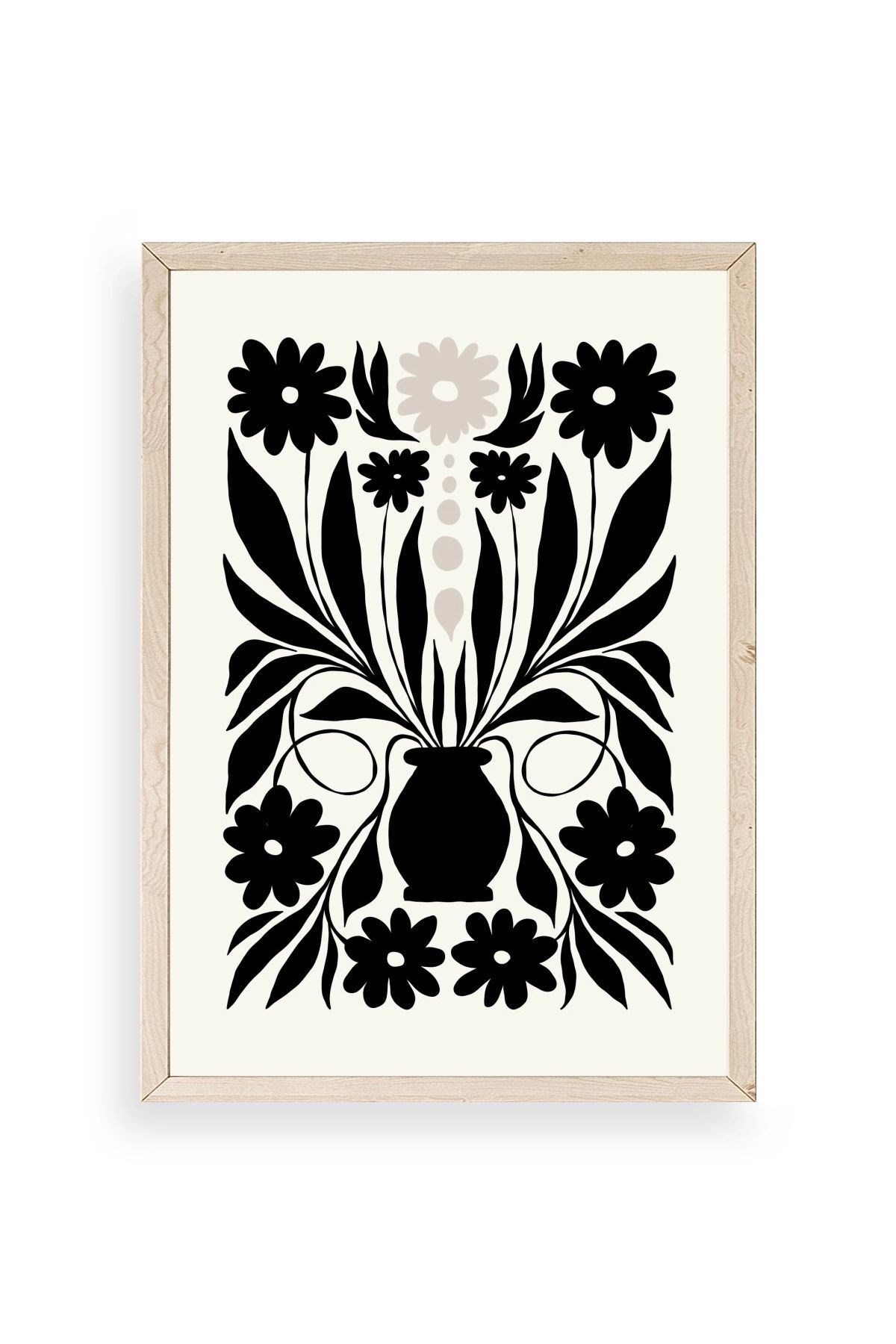 Çiçek Ahşap Çerçeveli Tablo 50 x 70